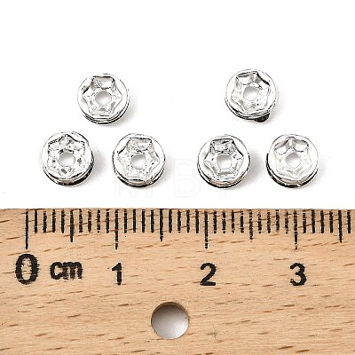 Brass Grade A Rhinestone Spacer Beads RSB036NF-03-1