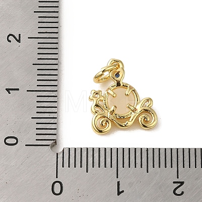 Brass Micro Pave Colorful Cubic Zirconia Glass Pendants KK-R162-026C-G-1