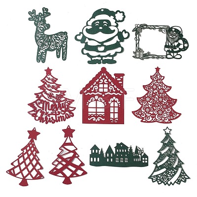 10 Pcs Christmas Theme Scrapbook Paper Set DIY-Z032-03C-1