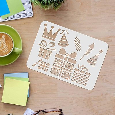 PET Hollow Out Drawing Painting Stencils Sets DIY-WH0172-363-1