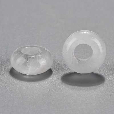 Natural Quartz Crystal European Beads G-G740-12x6mm-30-1