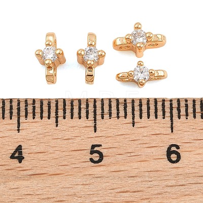 SHEGRACE Brass Micro Pave Cubic Zirconia Connector Charms XGRQ5K992-833G-A-1