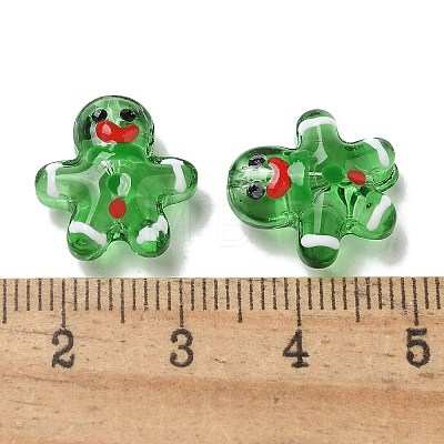 Christmas Handmade Lampwork Beads Strands LAMP-M021-02F-1