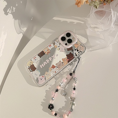 Cat Mirrored Axrylic Mobile Phone Cover PW-WG472D8-02-1