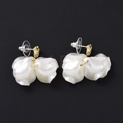 Acrylic Imitation Shell Dangle Earrings EJEW-L281-04A-1