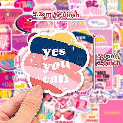 50Pcs Paper Waterproof Stickers PW-WGBC00F-01-1