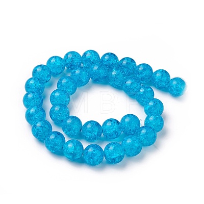 Crackle Glass Beads Strands GLAA-F098-02E-09-1
