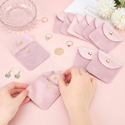 12Pcs Velvet Jewelry Storage Bags with Snap Button for Earrings Rings Bracelets ABAG-UN0001-17A-1