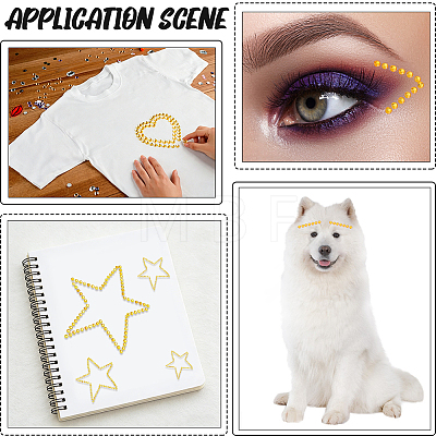 4 Sheets 4 Styles Acrylic Self Adhesive Stickers DIY-GF0014-71B-1