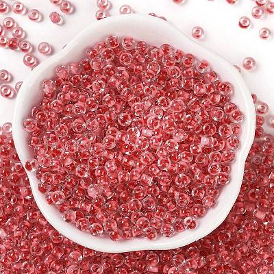 Transparent Inside Colours Glass Seed Beads SEED-A032-04J-1