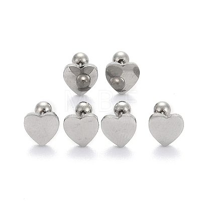 201 Stainless Steel Barbell Cartilage Earrings EJEW-R147-41-1