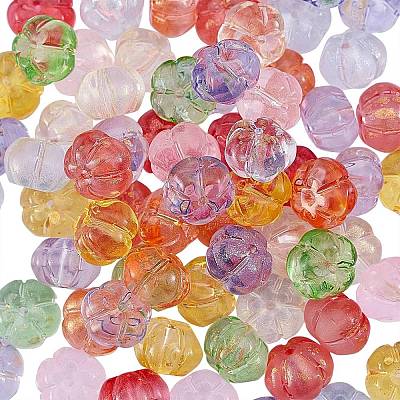 100Pcs 10 Colors Transparent Glass Beads GLAA-CJ0001-46-1
