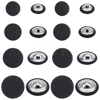 100Pcs 4 Styles 1-Hole Cloth Buttons BUTT-CY0001-09B-1
