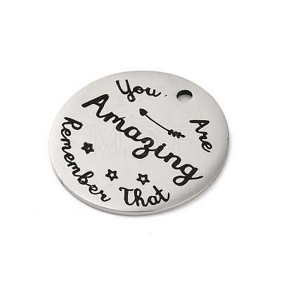 Anti-Tarnish 201 Stainless Steel Pendants STAS-R002-01P-24-1