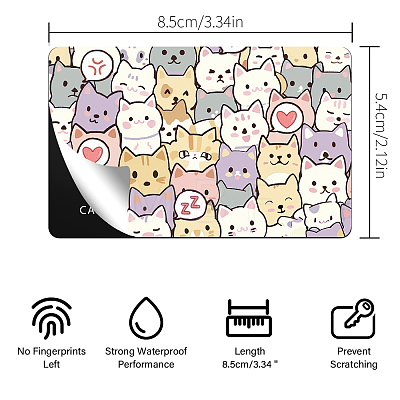 Plastic Waterproof Card Stickers STIC-WH0032-001-1