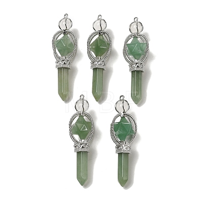 Natural Green Aventurine Dowsing Pendulums G-C095-01P-05-1