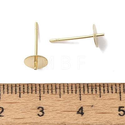 Brass Studs Earrings Finding KK-K383-02D-G-1