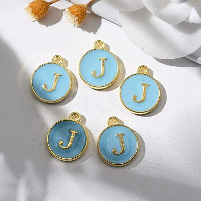 Golden Plated Alloy Enamel Charms X-ENAM-S118-04J-1