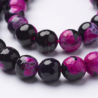 Natural Fire Crackle Agate Beads Strands G-D210-10mm-M1-1
