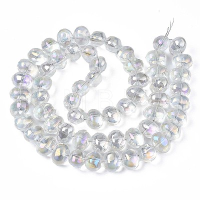 Electroplate Glass Beads Strand X-EGLA-S188-22-B03-1