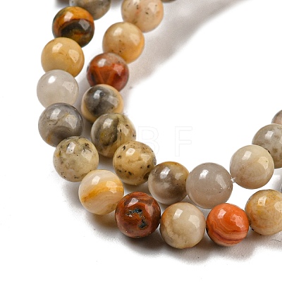 Natural Crazy Lace Agate Round Bead Strands G-M272-03-4mm-1