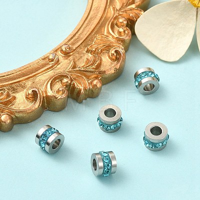 201 Stainless Steel Rhinestone Beads RB-YW0001-11E-1