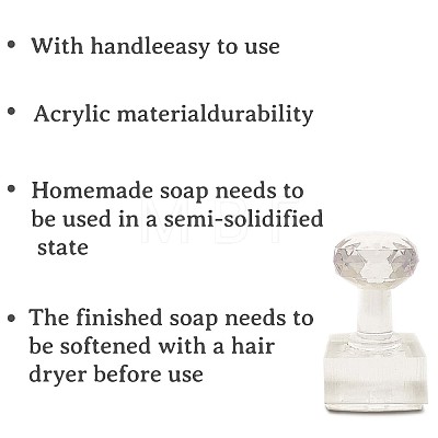 Clear Acrylic Soap Stamps DIY-WH0438-009-1