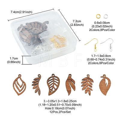 DIY Leaf Earring Making Kit DIY-FS0004-25-1