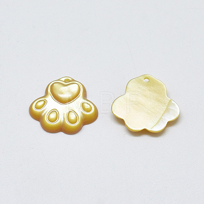 Yellow Shell Charms SSHEL-S264-014B-1