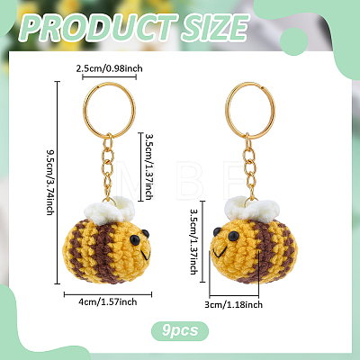 9Pcs Cotton Keychain KEYC-ME00022-1
