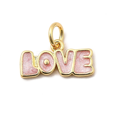 Brass Enamel Charms KK-A268-10G-03-1