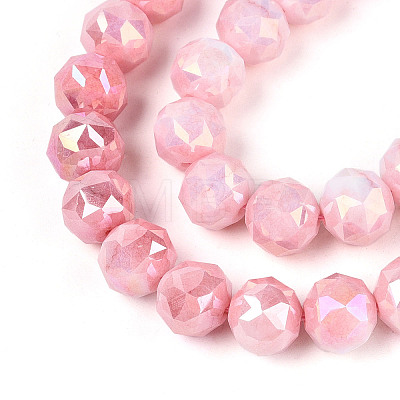 Anti-Tarnish Electroplate Glass Beads Strands GLAA-N010-10mm-04-1