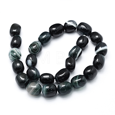 Natural & Dyed Stripe Agate Beads Strands G-K264-01B-18-1