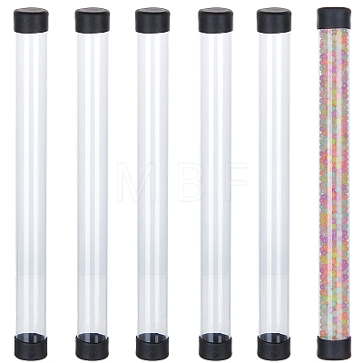 Transparent PVC Plastic Bead Storage Tubes AJEW-CY0002-92B-1