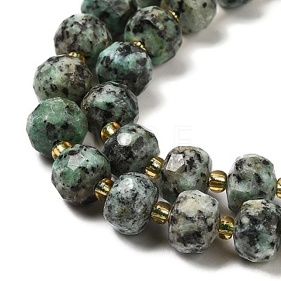 Natural African Turquoise(Jasper) Beads Strands G-P508-A06-01-1