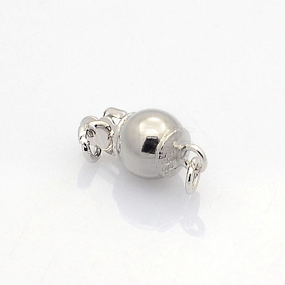 Sterling Silver Round Box Clasps X-STER-L018-01-6mm-1