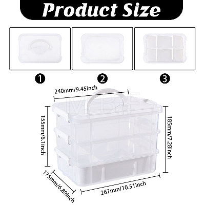 3 Layers Plastic Handled Organizers Boxes CON-WH0095-212A-1