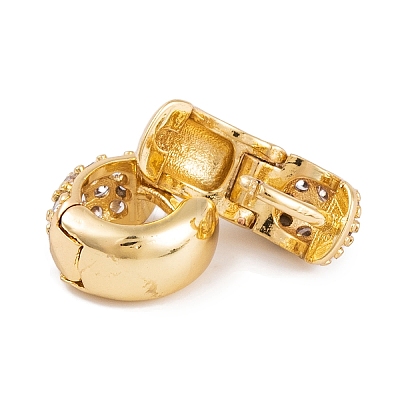 Rack Plating Brass Cubic Zirconia Earrings EJEW-S219-12G-04-1