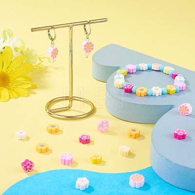200Pcs 5 Colors Handmade Polymer Clay Bead CLAY-TA0002-14-1