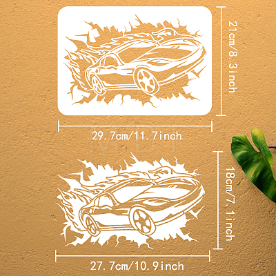 Plastic Drawing Painting Stencils Templates DIY-WH0396-640-1