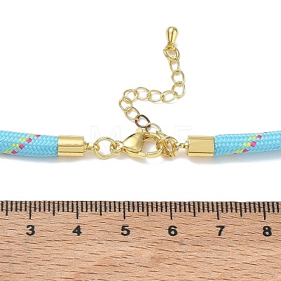 Ployester Core-Wrapped Round Cord Necklace Making KK-CBACFA2-03G-20-1