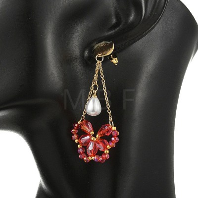 Electroplate Glass Dangle Earrings for Women EJEW-MZ00796-02-1
