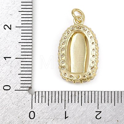 Brass Micro Pave Cubic Zirconia Pendants KK-Z123-24G-06-1