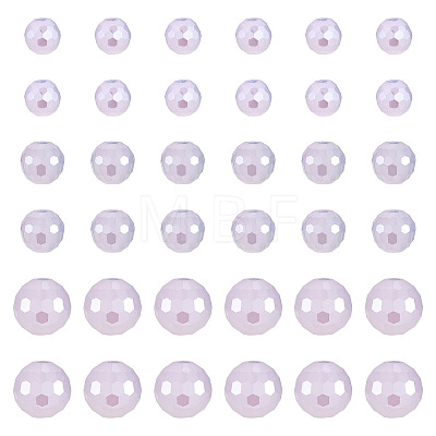 105Pcs 3 Styles Electroplate Opaque Solid Color Glass Beads Strands GLAA-TA0004-40A-1