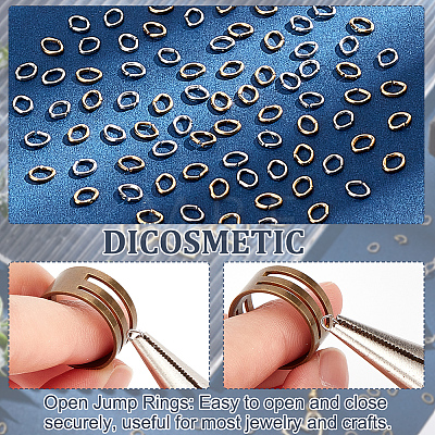 300Pcs 2 Colors 304 Stainless Steel Jump Rings STAS-DC0011-94-1