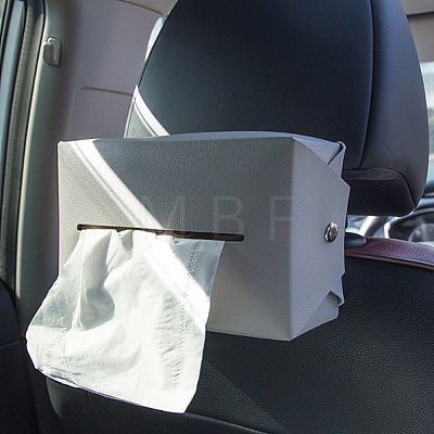 Imitation Leather Tissue Boxes for Car Seat Back AJEW-WH0347-14A-1