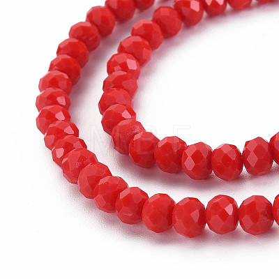 Opaque Solid Color Glass Beads Strands EGLA-A034-P4mm-D22-1