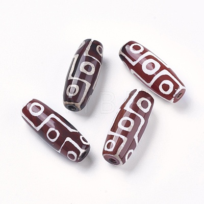 Tibetan Style 9-Eye dZi Beads  TDZI-G009-F03-1