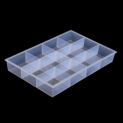 12 Grids Transparent Plastic Jewelry Trays CON-K002-02C-1
