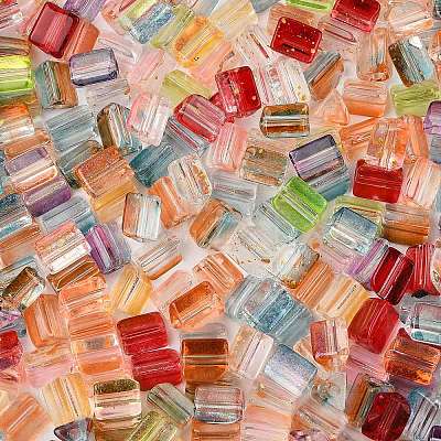 Transparent Spray Painted Glass Beads SEED-L011-10A-01-1